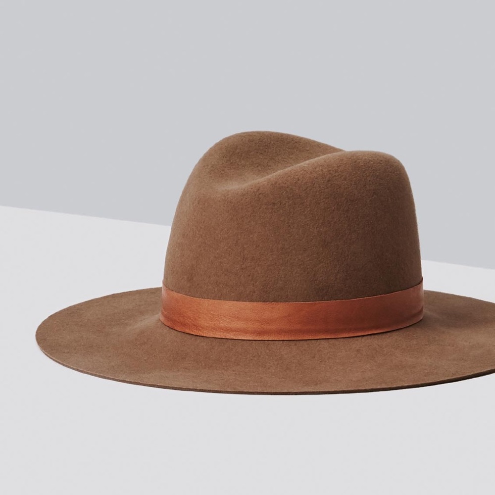 Janessa Leone Clay Wide Brim Felt Fedora
